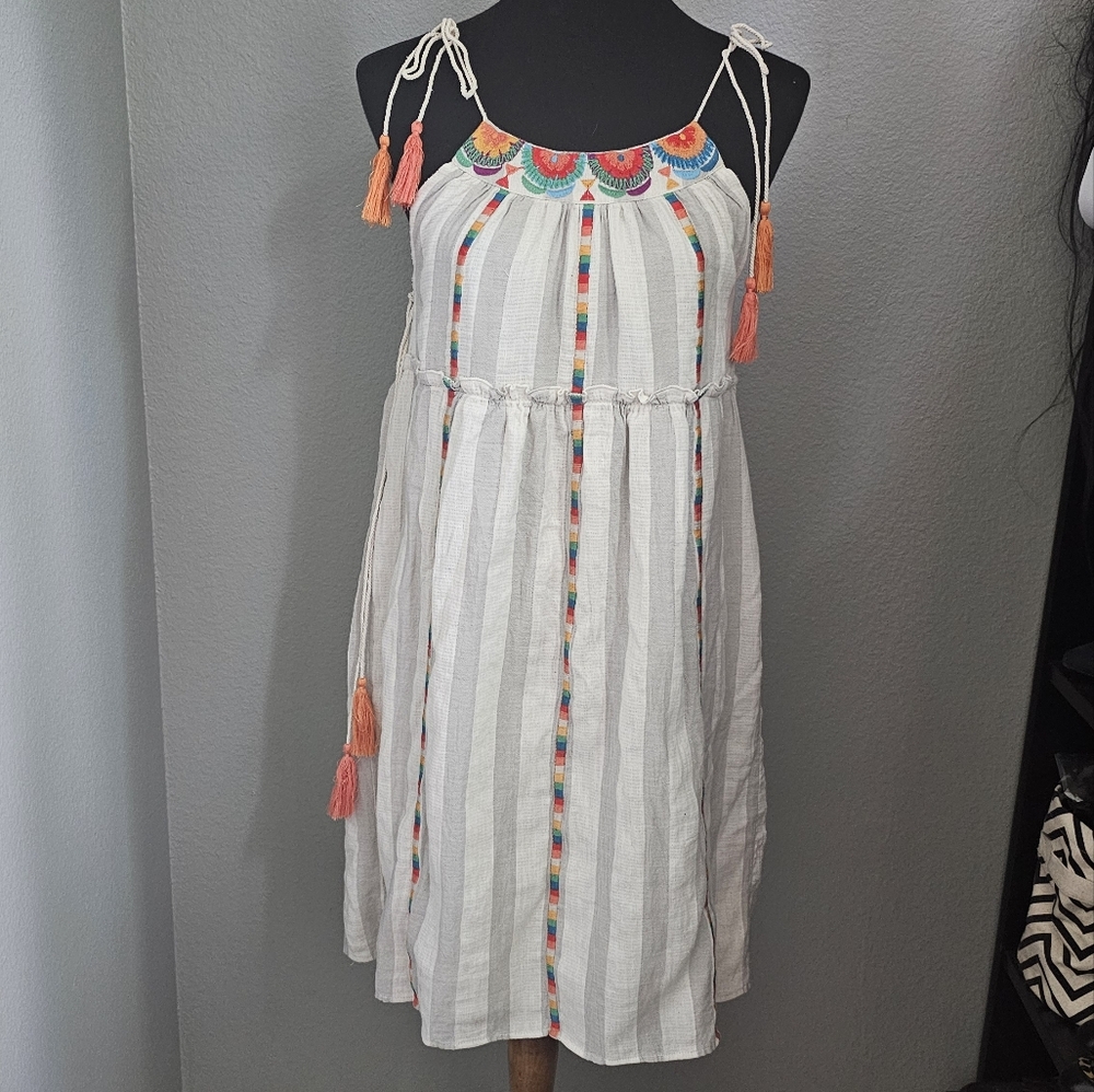 THML cotton summer dress embroidered small